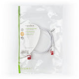 Cat 6 kábel | RJ45 Dugasz | RJ45 Dugasz | U/UTP | 1.00 m | Snagless | Lapos | PVC | Fehér | Műanyag Zacskó