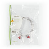 Cat 6 kábel | RJ45 Dugasz | RJ45 Dugasz | U/UTP | 3.00 m | Snagless | Lapos | PVC | Fehér | Műanyag Zacskó