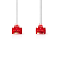 Cat 6 kábel | RJ45 Dugasz | RJ45 Dugasz | U/UTP | 5.00 m | Snagless | Lapos | PVC | Fehér | Műanyag Zacskó