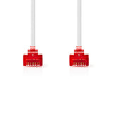 Cat 6 kábel | RJ45 Dugasz | RJ45 Dugasz | U/UTP | 5.00 m | Snagless | Lapos | PVC | Fehér | Műanyag Zacskó
