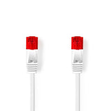 Cat 6 kábel | RJ45 Dugasz | RJ45 Dugasz | U/UTP | 5.00 m | Snagless | Lapos | PVC | Fehér | Műanyag Zacskó