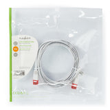 Cat 6 kábel | RJ45 Dugasz | RJ45 Dugasz | U/UTP | 5.00 m | Snagless | Lapos | PVC | Fehér | Műanyag Zacskó
