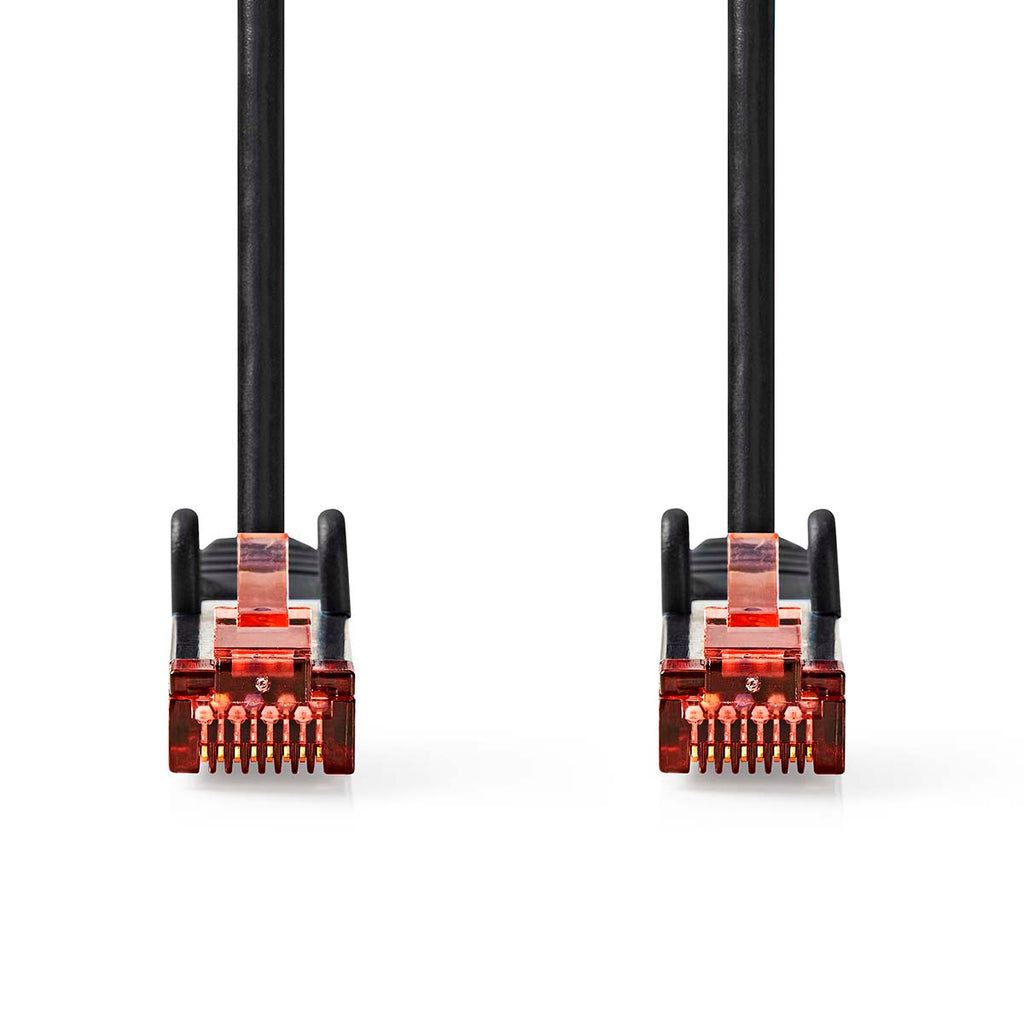 Cat 6 kábel | RJ45 Dugasz | RJ45 Dugasz | S/FTP | 2.00 m | Kerek | LSZH | Fekete | Boríték