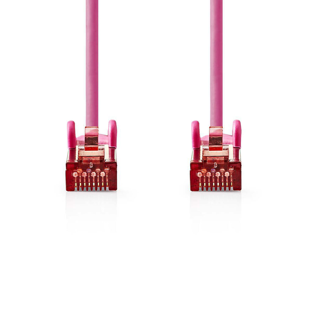 Cat 6 kábel | RJ45 Dugasz | RJ45 Dugasz | S/FTP | 1.00 m | Kerek | LSZH | Rózsaszín | Műanyag Zacskó