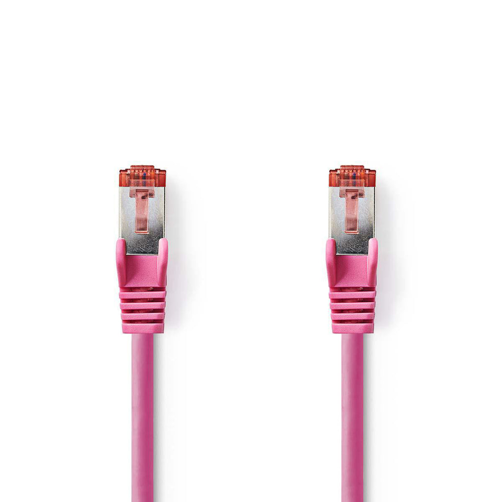 Cat 6 kábel | RJ45 Dugasz | RJ45 Dugasz | S/FTP | 1.00 m | Kerek | LSZH | Rózsaszín | Műanyag Zacskó