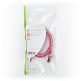 Cat 6 kábel | RJ45 Dugasz | RJ45 Dugasz | S/FTP | 1.00 m | Kerek | LSZH | Rózsaszín | Műanyag Zacskó