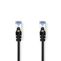 CAT6a Kábel | S/FTP | RJ45 Dugasz | RJ45 Dugasz | 3.00 m | Snagless | Kerek | LSZH | Fekete | Boríték