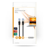 CAT6a Kábel | S/FTP | RJ45 Dugasz | RJ45 Dugasz | 3.00 m | Snagless | Kerek | LSZH | Fekete | Boríték