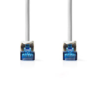 CAT6a Kábel | S/FTP | RJ45 Dugasz | RJ45 Dugasz | 0.50 m | Snagless | Kerek | LSZH | Szürke | Boríték