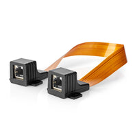 Cat 6 kábel | RJ45 Aljzat | RJ45 Aljzat | U/UTP | 0.30 m | Kül és Beltéri | Lapos | Nejlon Tok | Fekete | Műanyag Zacskó