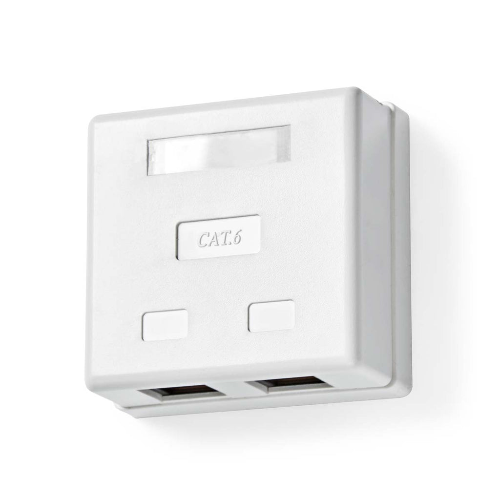 Hálózati fali doboz | A falon | 2-Port port(s) | UTP CAT6 | Egyenes | Aljzat | Aranyozott | PVC | Fehér | Boríték