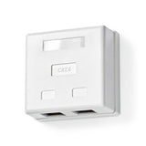 Hálózati fali doboz | A falon | 2-Port port(s) | UTP CAT6 | Egyenes | Aljzat | Aranyozott | PVC | Fehér | Boríték