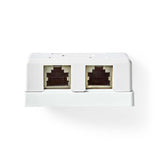 Hálózati fali doboz | A falon | 2-Port port(s) | STP CAT6 | Egyenes | Aljzat | Aranyozott | PVC | Fehér | Boríték