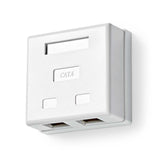 Hálózati fali doboz | A falon | 2-Port port(s) | STP CAT6 | Egyenes | Aljzat | Aranyozott | PVC | Fehér | Boríték