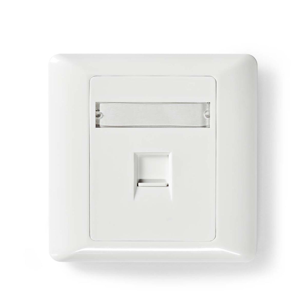 Network Keystone előlap | Előlap RJ45 | 1-Port port(s) | ABS | Fehér | Boríték