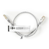 Cat 5e kábel | F/UTP | RJ45 Dugasz | RJ45 Dugasz | 0.50 m | Kerek | PVC | Szürke | Papírfüles