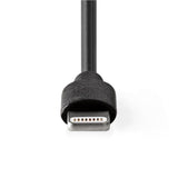 Autós töltő | 2,4 A | Fix Lightning kábel | Fekete