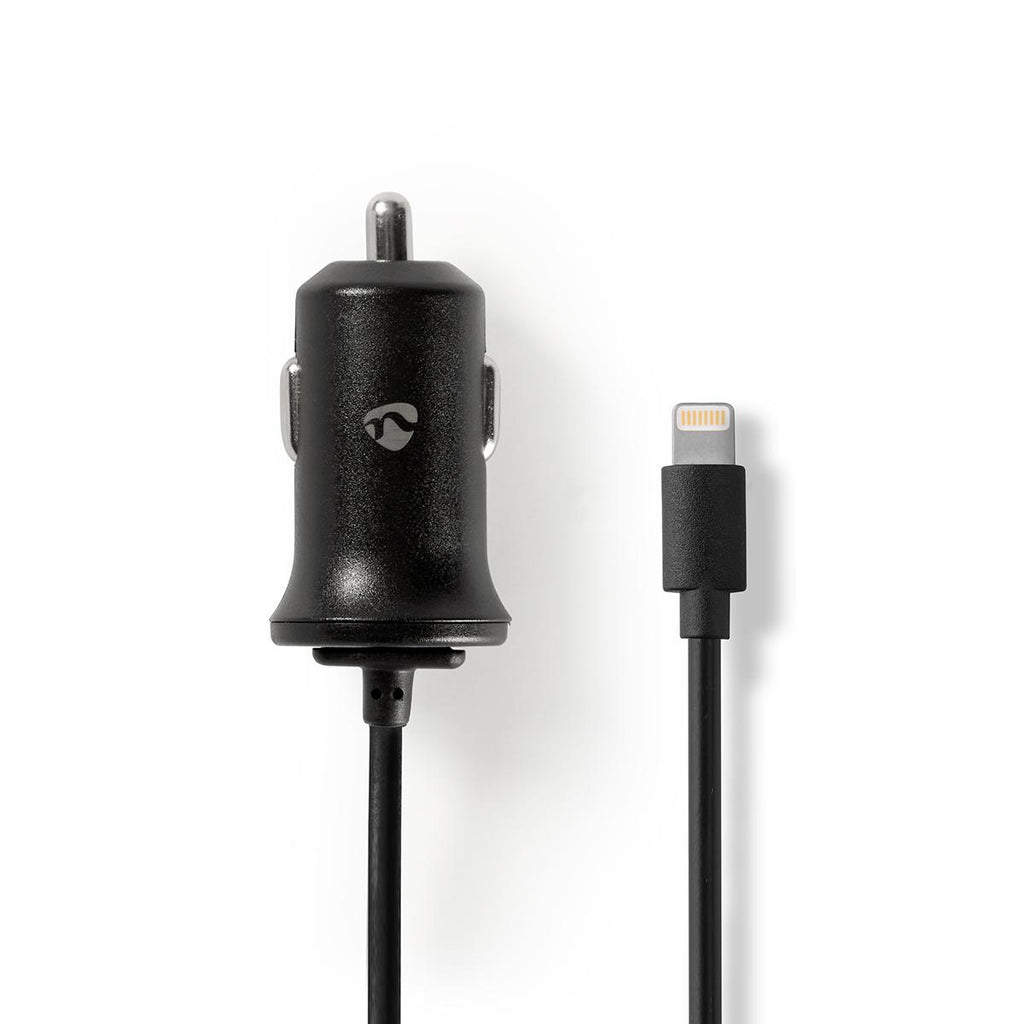 Autós töltő | 2,4 A | Fix Lightning kábel | Fekete