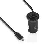 Autós Töltő | 1x 2.4 A | Kimenő csatlakozók száma: 1 | Micro USB (Rögzített) Kábel | 1.00 m | 12 W | Single Voltage Output