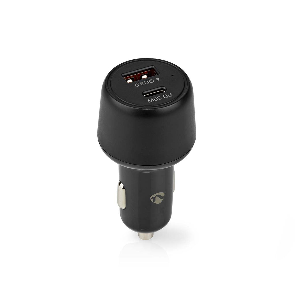 Autós Töltő | 2x 3.0 A | Kimenő csatlakozók száma: 2 | Csatlakozó típusa: USB-A / USB-C™ | | 48 W | Automatikus Feszültség Kiválasztás | PD3.0 30W / QC3.0