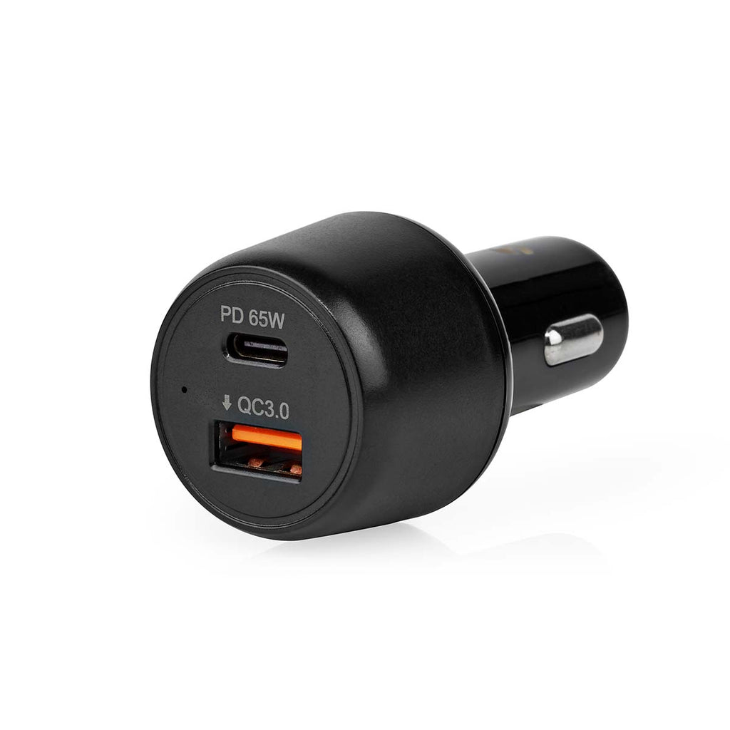 Autós Töltő | 2.0 / 3.0 / 3.25 A | Kimenő csatlakozók száma: 2 | Csatlakozó típusa: USB-A / USB-C™ | 65 W | Automatikus Feszültség Kiválasztás