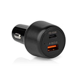 Autós Töltő | 2.0 / 3.0 / 3.25 A | Kimenő csatlakozók száma: 2 | Csatlakozó típusa: USB-A / USB-C™ | 65 W | Automatikus Feszültség Kiválasztás