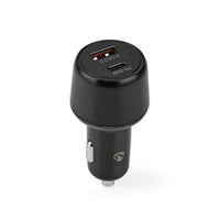 Autós Töltő | 2.0 / 3.0 / 3.25 A | Kimenő csatlakozók száma: 2 | Csatlakozó típusa: USB-A / USB-C™ | 65 W | Automatikus Feszültség Kiválasztás