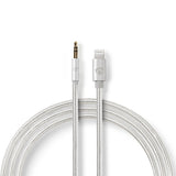 Apple Lightning fejhallgató adapterkábel | Apple Lightning 8 tűs dugasz - 3,5 mm-es dugasz | 1,00 m | Alumínium