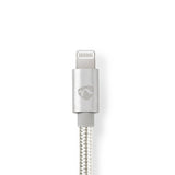 Apple Lightning fejhallgató adapterkábel | Apple Lightning 8 tűs dugasz - 3,5 mm-es dugasz | 1,00 m | Alumínium