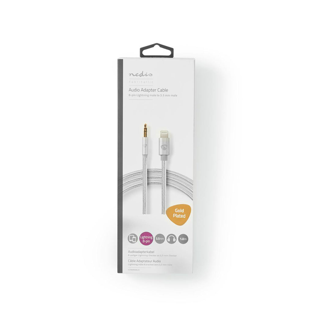 Apple Lightning fejhallgató adapterkábel | Apple Lightning 8 tűs dugasz - 3,5 mm-es dugasz | 1,00 m | Alumínium