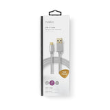 USB kábel | USB | USB-A Dugasz | USB Type-C™ Dugasz | Aranyozott | 1.00 m | Kerek | Márkás / Nejlon Tok | Aluminium | Ablakos Fedő Doboz