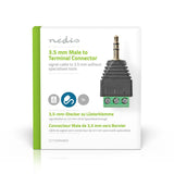 CCTV biztonsági csatlakozó | 3-as sorkapocs | 3.5mm Jack Dugasz | Dugasz | Fekete / Zöld