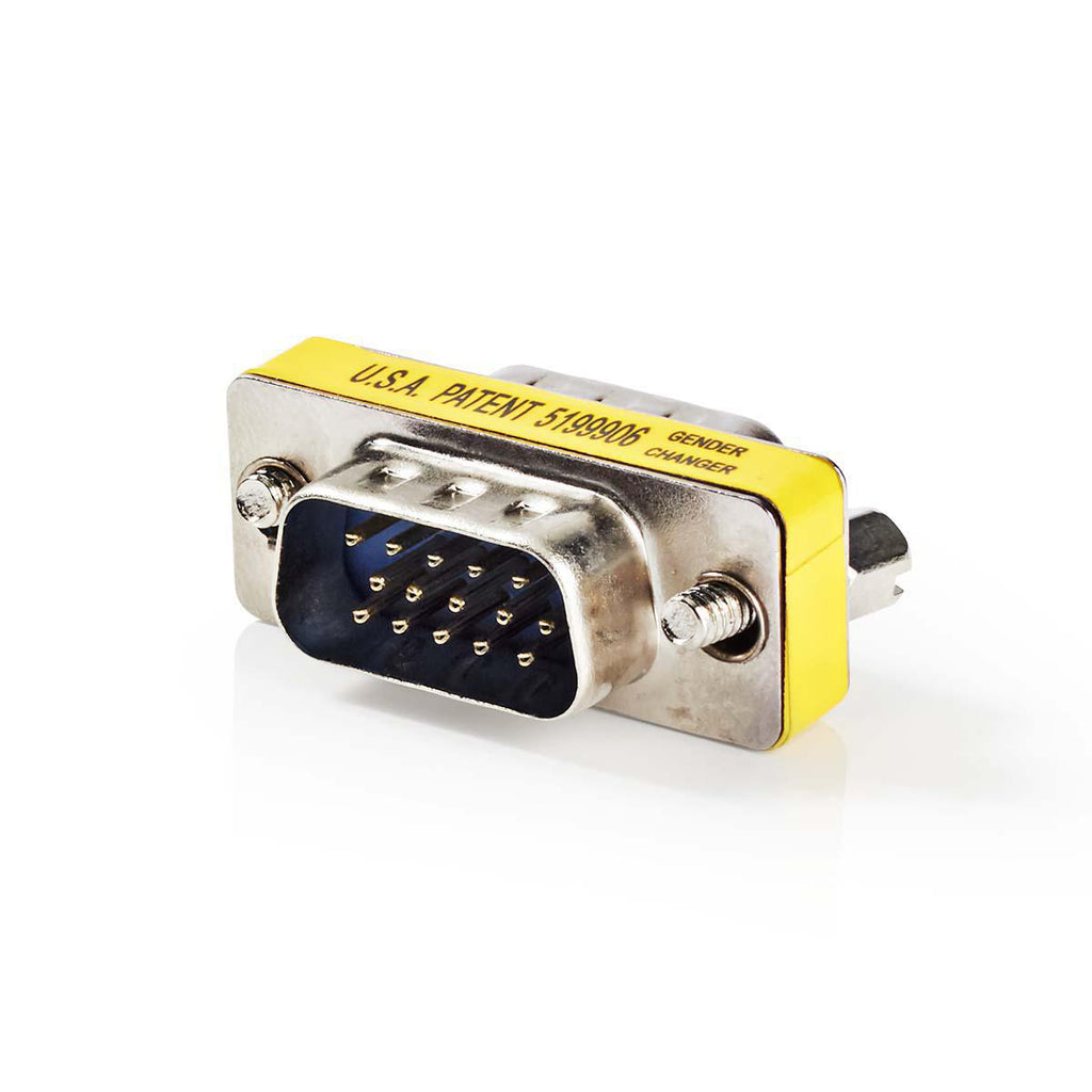VGA adapter | VGA Dugasz | VGA Dugasz | Nikkelezett | Egyenes | Csomagolásban lévő termékek száma: 25 db | Fém | Fém | Műanyag Zacskó