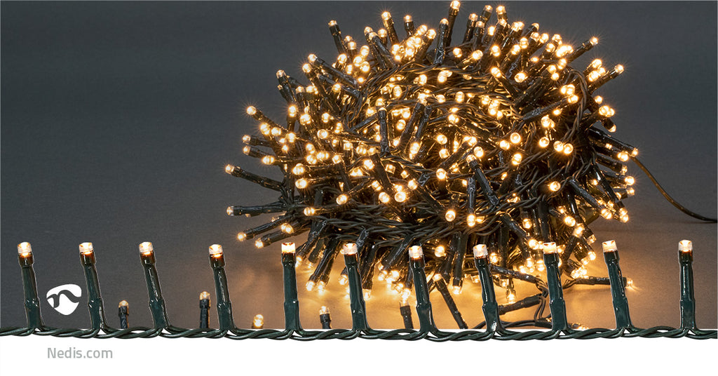 Dekoratív Fények | Kompakt fürt | 560 db. LED | Meleg Fehér | 11.2 m | Fényhatások: 7 | Beltéri vagy Kültéri | Hálózati Áramellátás-15