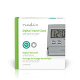 Digitális Desk ébresztőóra | Háttér megvilágosítású LCD Kijelző | 1.7 cm | Háttér megvilágítás | Összehajtható | Alkalmas erre_ Travel | Szundi funkció | Igen | Ezüst