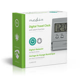 Digitális Desk ébresztőóra | Háttér megvilágosítású LCD Kijelző | 1.7 cm | Háttér megvilágítás | Összehajtható | Alkalmas erre_ Travel | Szundi funkció | Igen | Ezüst