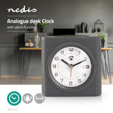 Analóg Desk ébresztőóra | Szundi funkció | Háttér megvilágítás | Szürke/Fehér