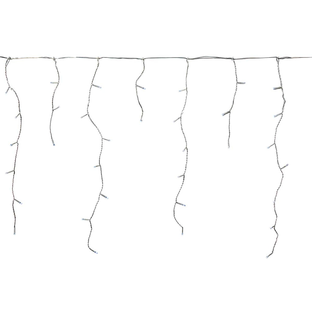 Dekoratív Jégcsap Fények | 180 LED's | Hideg Fehér | 5.90 m | Fényhatások: 7 | Hálózati Áramellátás-2