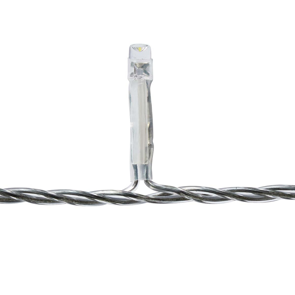 Dekoratív Jégcsap Fények | 180 LED's | Hideg Fehér | 5.90 m | Fényhatások: 7 | Hálózati Áramellátás-5