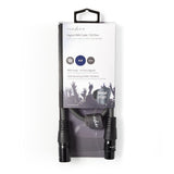 Digitális DMX-kábel, 110 ohm | XLR 3 Tűs Dugasz - XLR 3 Tűs Aljzat | 0,5 m | Szürke