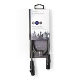 DMX adapter kábel | XLR 3-Tűs Dugasz | XLR 3-Tűs Aljzat | Nikkelezett | 1.00 m | Kerek | PVC | Sötét Szürke | Kartondoboz