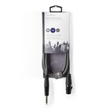 Egyensúlyozott XLR audiokábel | XLR 3 Tűs Aljzat - 6,35 mm-es Dugasz | 1.5 mm | Szürke