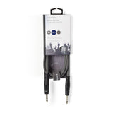 Sztereó audiokábel | 6.35 mm Dugasz | 6.35 mm Dugasz | Nikkelezett | 1.50 m | Kerek | Sötétszürke | Kartondoboz