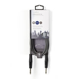 Sztereó audiokábel | 2x 6.35 mm Dugasz | 3.5 mm Dugasz | Nikkelezett | 5.00 m | Kerek | Sötétszürke | Kartondoboz