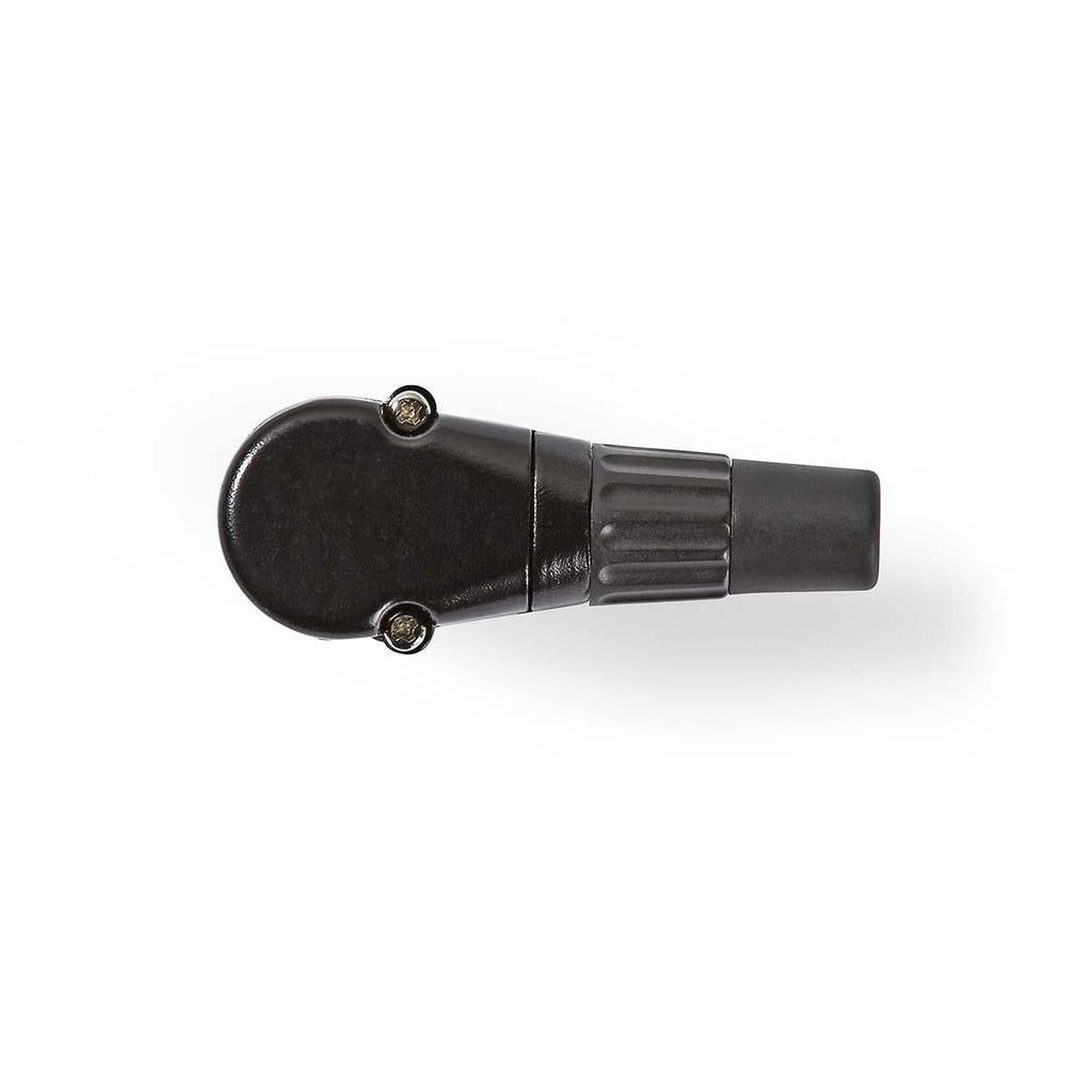 XLR csatlakozó | Szögben | Dugasz | Nikkelezett | Forrasztás | Bemenő kábel átmérő: 5.0 mm | Fém | Fekete | 1 db | Műanyag Zacskó