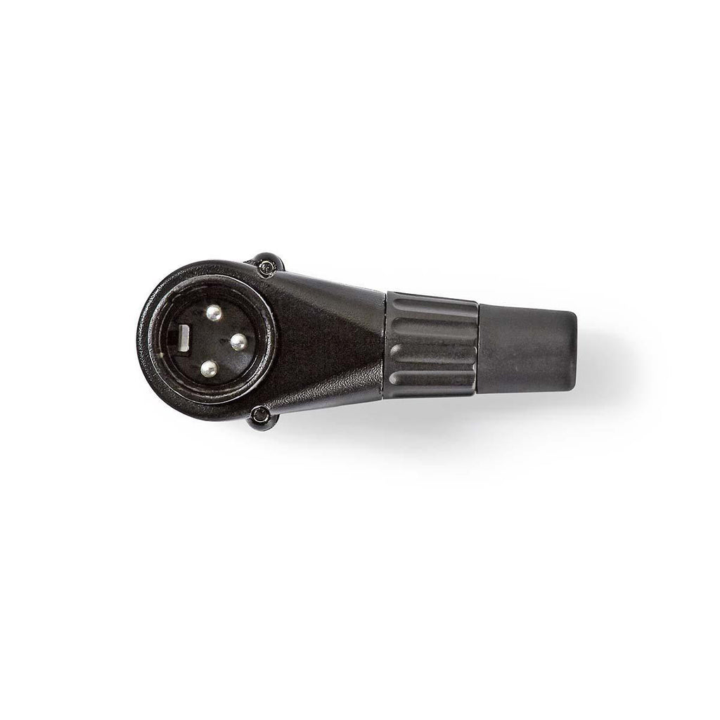 XLR csatlakozó | Szögben | Dugasz | Nikkelezett | Forrasztás | Bemenő kábel átmérő: 5.0 mm | Fém | Fekete | 1 db | Műanyag Zacskó