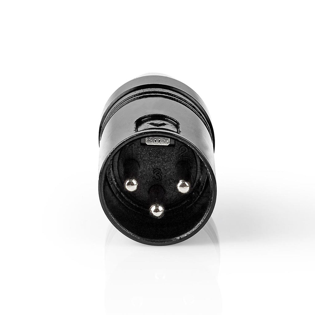 XLR adapter | XLR 3-Tűs Dugasz | RCA Dugasz | Nikkelezett | Egyenes | Fém | Fekete | 1 db | Műanyag Zacskó
