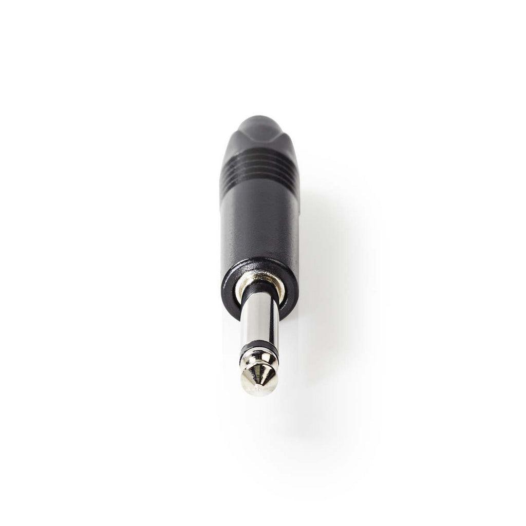 Audió csatlakozó | Egyenes | Dugasz | Nikkelezett | Forrasztó | Bemenő kábel átmérő: 6.0 mm | Alumínium | Fekete | Műanyag Zacskó | 1 db