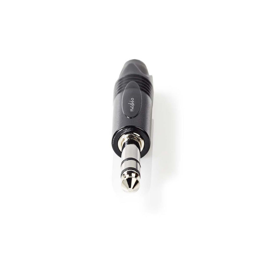 Audió csatlakozó | Egyenes | Dugasz | Nikkelezett | Forrasztó | Bemenő kábel átmérő: 6.0 mm | Alumínium | Fekete | Műanyag Zacskó | 1 db