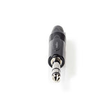 Audió csatlakozó | Egyenes | Dugasz | Nikkelezett | Forrasztó | Bemenő kábel átmérő: 6.0 mm | Alumínium | Fekete | Műanyag Zacskó | 1 db